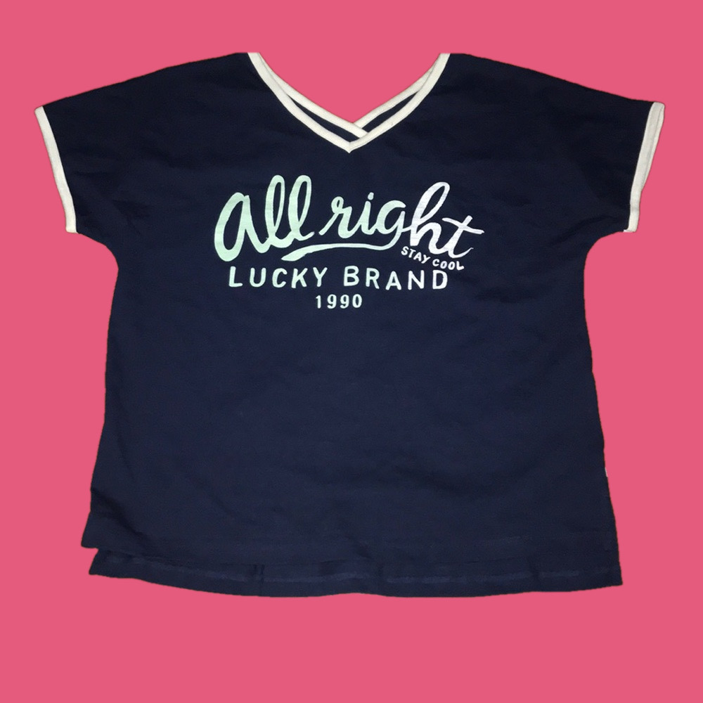 NWT vneck girl’s Lucky brand top XL